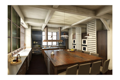 Kitchen - country kitchen idea in Raleigh