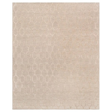 Pasargad Home Hand-Loomed Cowhide Sari Silk Area Rug, 5' 0" X 8' 0"