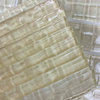 Metro Cubes 1 in x 12 in Textured Glass Trim Tile in Glossy Cream