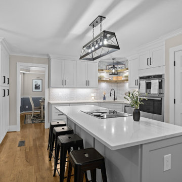 Modern Kitchen Remodel with Custom Island and Double Wall Ovens