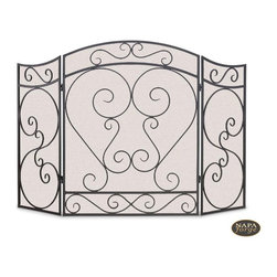 Country Scroll in Black - Fireplace Accessories