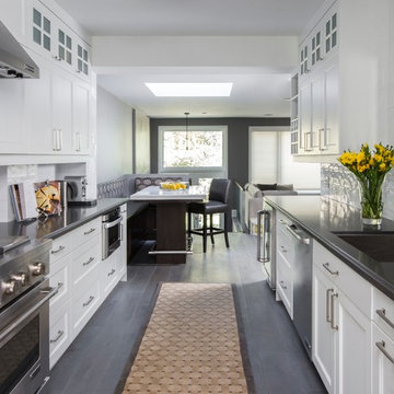 White Custom transitional kitchen
