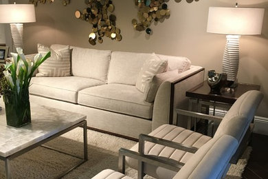 Trendy living room photo in Orange County