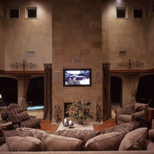 family room and wall technique