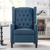 Polyester/Fabric Manual Wing Chair Recliner, Blue