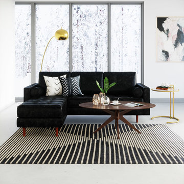 Ashton Reversible Vintage Leather Sectional