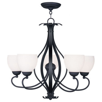 5 Light Chandelier in New Traditional Style - 26 Inches wide by 23.5 Inches