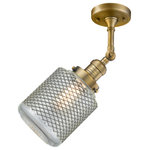 Innovations Lighting - Stanton 1-Light LED Semi-Flush Mount, Brushed Brass - Stanton 1-Light LED Semi-Flush Mount, Brushed Brass