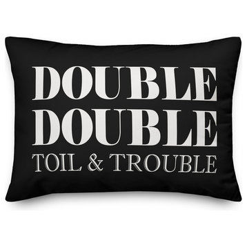 Double Double Toil & Trouble 14"x20" Throw Pillow