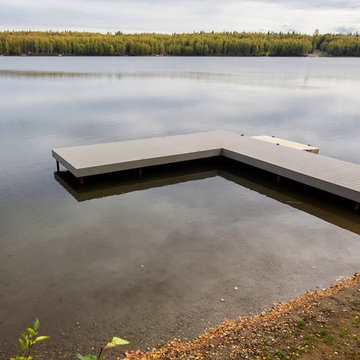 L-Shaped Trex Dock in Wasilla, Alaska by Treeline Construction