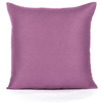 Solid Sateen Purple Accent, Throw Pillow Cover, 16"x16"