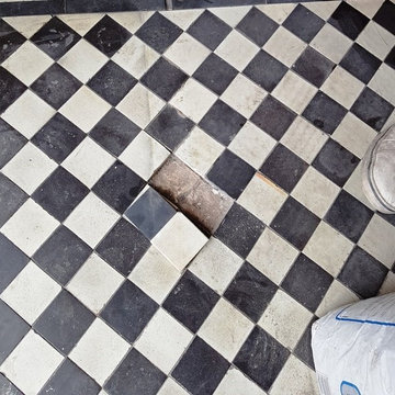 Victorian Tiled Hallway Altered and Restored in Hale Barns