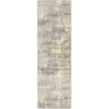 Nourison Rush CK951 Rug 2'3"x7'3" Gray/Beige Rug