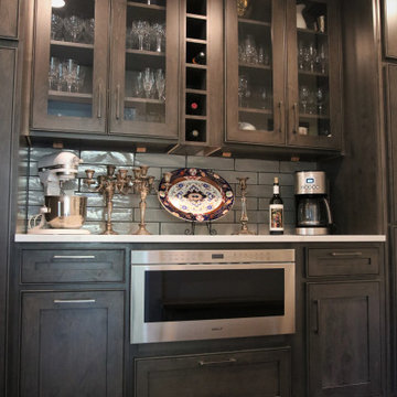 Pantry Bar Cabinets Topped With Quartz