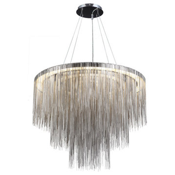Fountain Ave 1 Light Chandelier in Polished Nickel