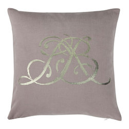 Lene Bjerre Nora Motif Cushion Taupe - Scatter Cushions
