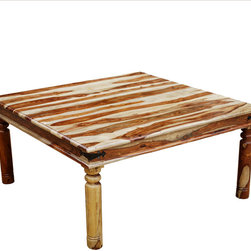 64" Square Solid Wood Dallas Ranch Transitional Style Dining Table - Dining Tables