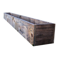 34" Rustic Planters Box, Tall Version, Aged Rustic, 5"