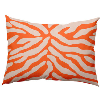 Animal Stripe Decorative Throw Pillow, Blood Orange, 14"x20"