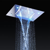 Fontana 20*14" LED Recessed Ceiling Mount Rainfall Shower System ...