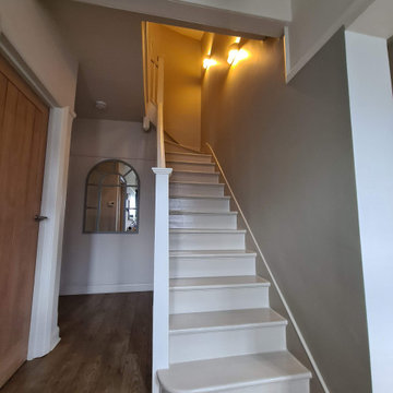 Hallway steps and walls transformation in Wimbledon SW19