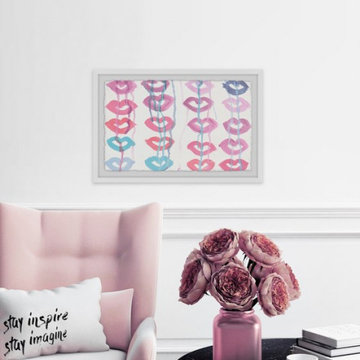 "Lips Overload" Framed Painting Print