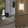 1x8.2W LED Wall Light With Silver Finish and White Glass