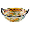 Talavera Style Bowl WithTwo Handles 5.5" Dia