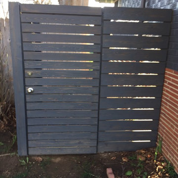 GATES: wood, over size, steel framed, single and double swing