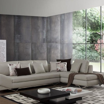 Leather Sectional Sofas with Built in iPhone Dock&Speakers