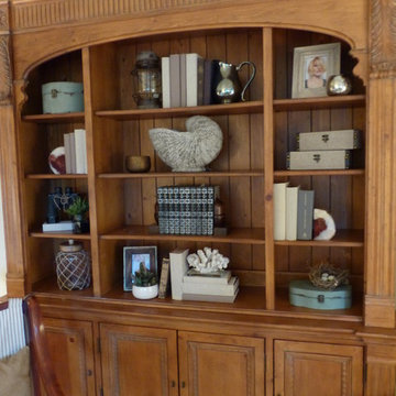 Bookcase before and after
