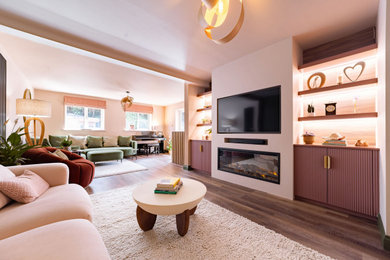 Inspiration for a contemporary living room in Hampshire.