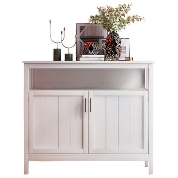 Kitchen Storage Sideboard and Buffet Server Cabinet, White