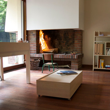 Salon - tranformation de la cheminée