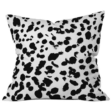 Amy Sia Animal Spot Black and White Throw Pillow, 18"x18"