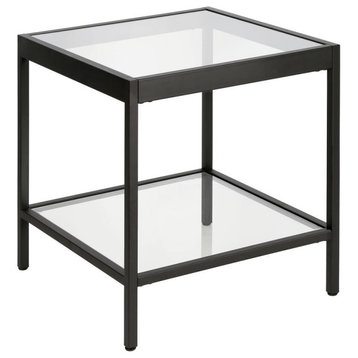 Alexis 20'' Wide Square Side Table In Blackened Bronze