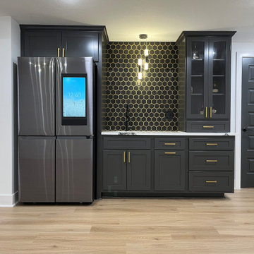 Black and Gold Basement Remodel