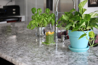 Example of a beach style kitchen design in Los Angeles