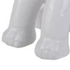 Benzara BM220541 Ceramic Baby Elephant Figurine With Raised Trunk, White