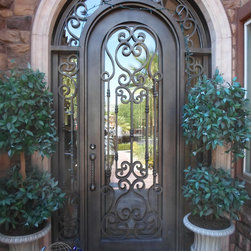 Duchess - Wrought Iron & Glass Entry Door - Front Doors