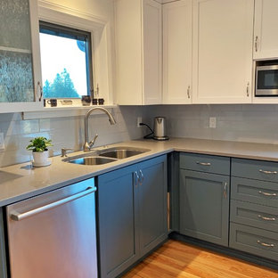 cuisine moderne avec un sol jaune  photos et idées déco