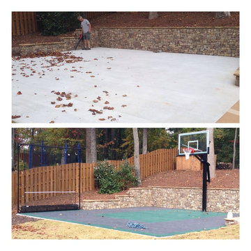 Before and After Family Backyard Court