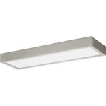 Progress Lighting - Everlume 1-Light Brushed Nickel Frosted Glass LED Modern Vanity Linear Light - Incorporate a versatile lighting solution with the Everlume Collection 1-Light Brushed Nickel 16-Inch Frosted Glass LED Modern Bath Vanity Light.