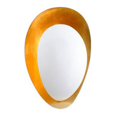 1 Light Wall Sconce 1-Light Wall Sconce, White And Gold Leaf, 314-11