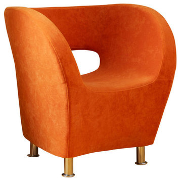 GDF Studio Salazar Modern Design Accent Chair, Orange