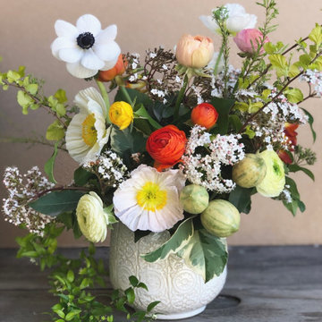 Slow Flowers February 2020 Inspiration: Anemones & Ranunculus