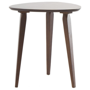 GDF Studio Finnian Modernistic Designed Wood Finish End Table, Walnut