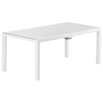 Inval Madeira 8-Seat Patio Dining Table in White/Gray