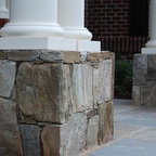 Black entry door with sidelights