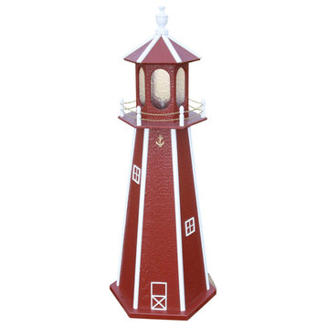 Standard Lighthouse, Stauffer Red & White, 4 Foot, Standard Lighting